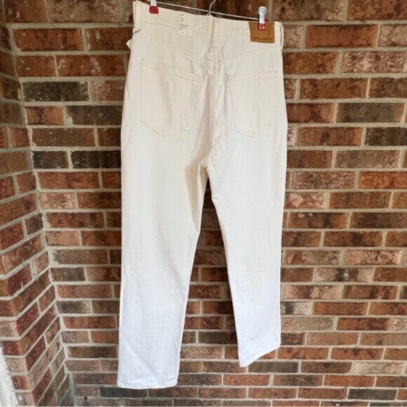 Aritzia   NEW Denim Forum The Joni High Rise Loose  High-waisted jeans Bone - Picture 2 of 13